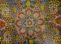 Masterpiece design of oriental persian carpet with garden of colorful flowers