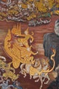 Masterpiece of traditional Thai style painting art