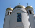 Masterpieces of religious art embodied in churches and cathedrals of Orthodox Odessa. Royalty Free Stock Photo