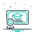 Mix icon for Masters, postgraduate and diploma Royalty Free Stock Photo