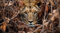 Mastery of Concealment: The Lion\'s Camouflage