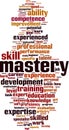 Mastery word cloud Royalty Free Stock Photo