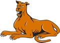 Mastiff Dog Mongrel Barking Sitting Cartoon