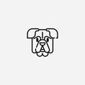 Mastiff vector icon sign symbol