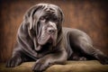 Mastino Neapolitan Mastiff purebred beautiful breed of dog, background nature