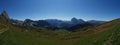 Panoramic view of moutain alp in the dolomites