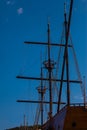 Masts of old sailing ship Royalty Free Stock Photo