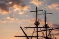 Masts of a pirate ship Royalty Free Stock Photo