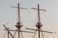 Masts of a pirate ship Royalty Free Stock Photo