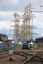 Masts and railway Royalty Free Stock Photo