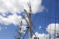 Masts and rigging of the tall-ship Dar Pomorza