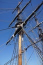 Masts, sails and rigging Royalty Free Stock Photo