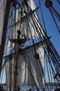 Masts, sails and rigging Royalty Free Stock Photo