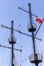 Masts of ships and Royalty Free Stock Photo