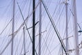 Masts of ships and Royalty Free Stock Photo