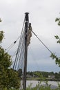 Masts of a tall ship Royalty Free Stock Photo