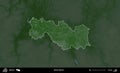 Masty District highlighted, Belarus. Physical Royalty Free Stock Photo