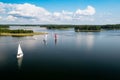 Masurian Lake District in Poland. Aerial View.