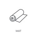 Mat linear icon. Modern outline Mat logo concept on white backgr