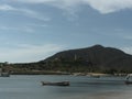 `Mata Siete` hill, bay of Juan Griego, Maragarita island Royalty Free Stock Photo