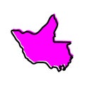 Matabeleland North province of Zimbabwe vector map illustration