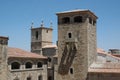 Matacanes in tower of the Palace of the Golfines de Abajo Royalty Free Stock Photo