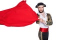 Matador throwing a red cape Royalty Free Stock Photo