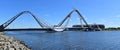 Matagarup Bridge spanning over the Swan River in Perth, Western Australia Royalty Free Stock Photo