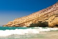 Matala beach. Crete. Greece. Royalty Free Stock Photo