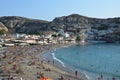 matala beach in the isle of crete