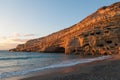 Matala beach Royalty Free Stock Photo