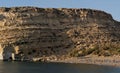 Matala beach , Crete , Greece Royalty Free Stock Photo