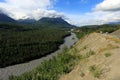 Panorama of the Matanuska River Royalty Free Stock Photo