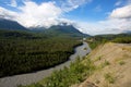 Panorama of the Matanuska River Royalty Free Stock Photo