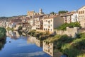 Matarranya river and Valderrobres medieval village Royalty Free Stock Photo