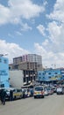 Matatus near Kirinyaga Road, streets of Nairobi Kenya