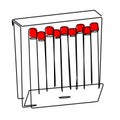 Match Book Continuous Line Vector Royalty Free Stock Photo