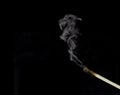 Match burn burned lit off and smoke Royalty Free Stock Photo