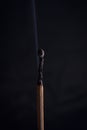 a match burned and extinguished with a thread of smoke Royalty Free Stock Photo