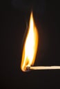 Match bursting into flame Royalty Free Stock Photo