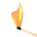 Match bursting to flame Royalty Free Stock Photo