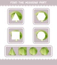 Match cartoon iceberg lettuce parts. Matching game. Educational game for pre shool years kids and toddlers