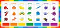 Match by color. Puzzle for kids. Matching game, education game for children. Worksheet for preschoolers