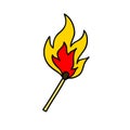 Match doodle icon, vector illustration Royalty Free Stock Photo