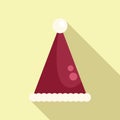 Match festive hat icon flat vector. Cone star revelry Royalty Free Stock Photo