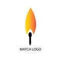 match and fire logo vector Royalty Free Stock Photo