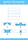 Match halves of Starfish. Worksheet for kids