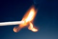 Match just ignited Royalty Free Stock Photo