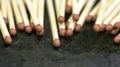 Matches close-up, web banner with copy space Royalty Free Stock Photo