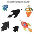 Match the pictures to their shadows child game